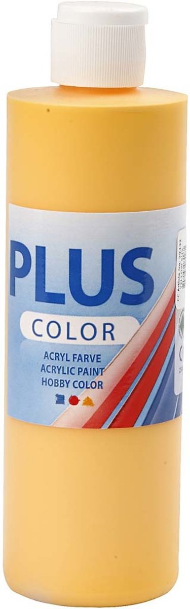 Plus Color acrylverf, yellow sun, 250ml [HOB-39432]